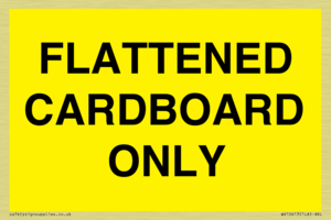 FLATTENED CARDBOARD ONLY
